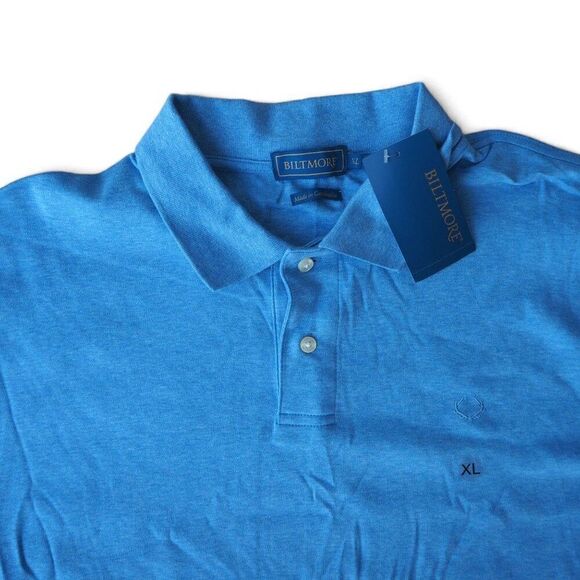 Biltmore Interlock Polo Short Sleeve Shirt Soft Blue Men's XL - Picture 3 of 6
